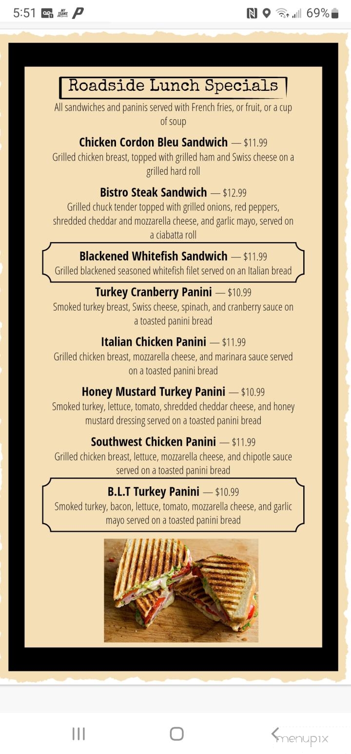 Roadside Bar & Grill - Plymouth, WI menu_pic