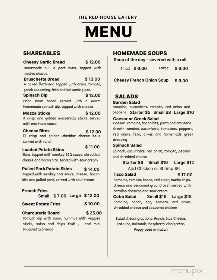Tommy D's Restaurant & Steakhouse - Hanover, ON menu_pic