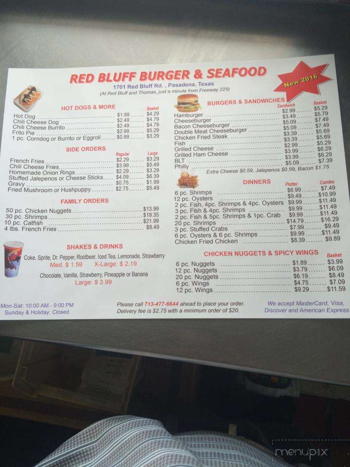 Red Bluff Burgers & Seafood - Pasadena, TX