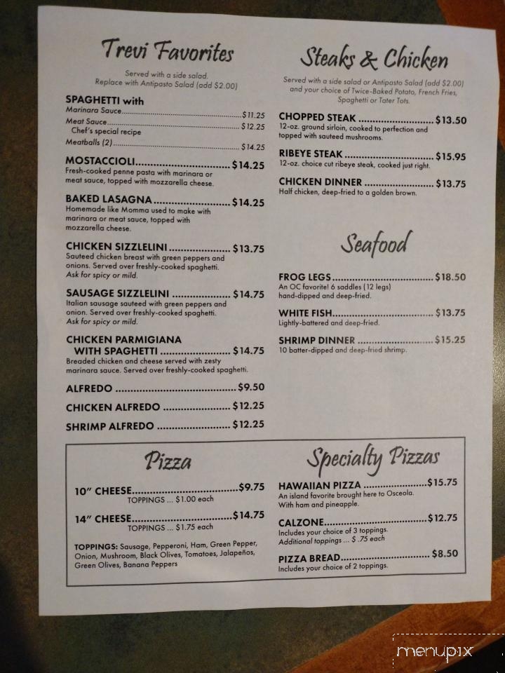Trevi's - Osceola, IN menu_pic