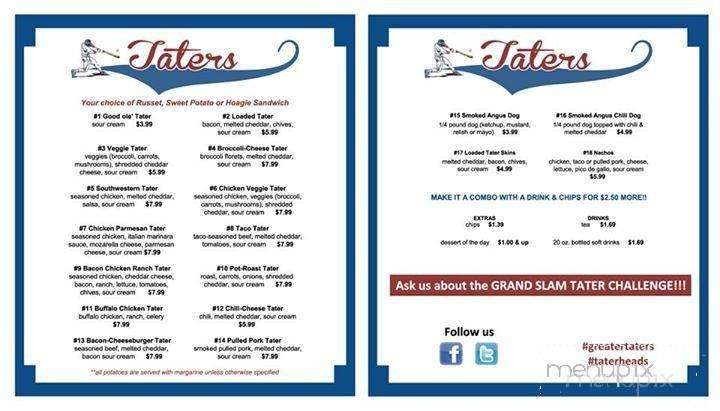 Taters - Lebanon, TN menu_pic