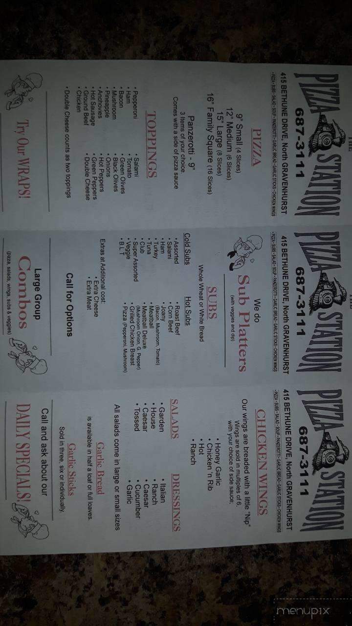Pizza Station - Gravenhurst, ON menu_pic