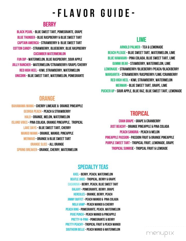 4:16 Nutrition - Summerville, SC menu_pic