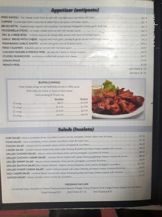 Taste Of Italy - Yadkinville, NC menu_pic