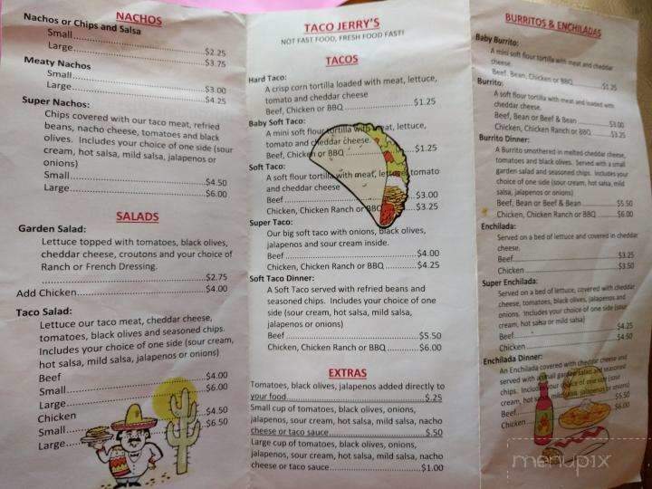 Taco Jerry's - Forest City, IA menu_pic