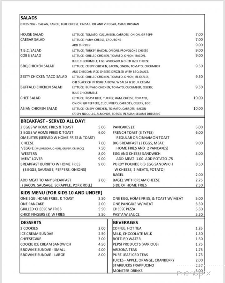 Purdy's Galloway Grill - Galloway, NJ menu_pic