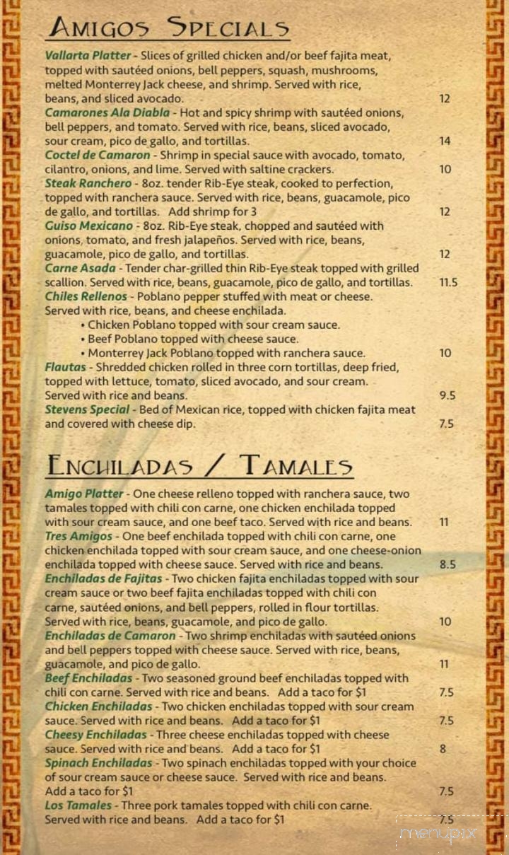 Amigos - Eureka Springs, AR menu_pic