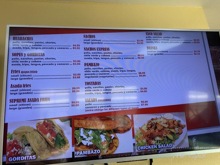 Tacos Express - Madera, CA menu_pic