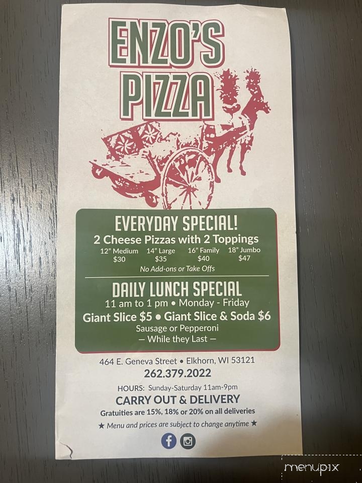 Enzo's Pizza - Elkhorn, WI
