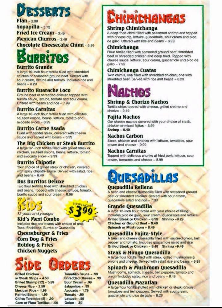 El Huarache Loco - Akron , IN menu_pic