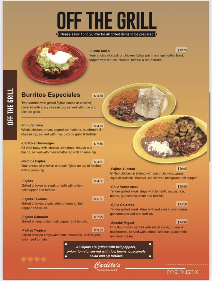 Carlito's - Lewisburg, WV menu_pic