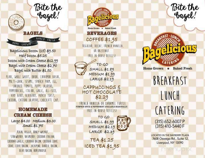 Bagelicious - Liverpool, NY menu_pic