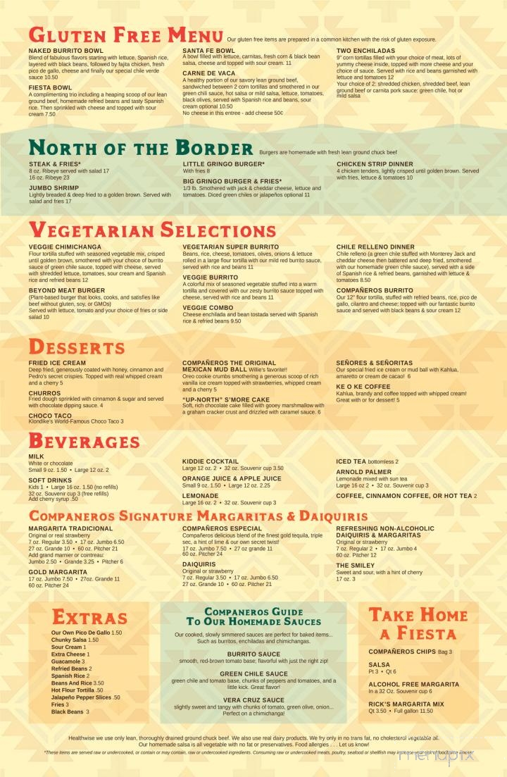 Companeros Mexican Restaurant - Park Rapids, MN menu_pic