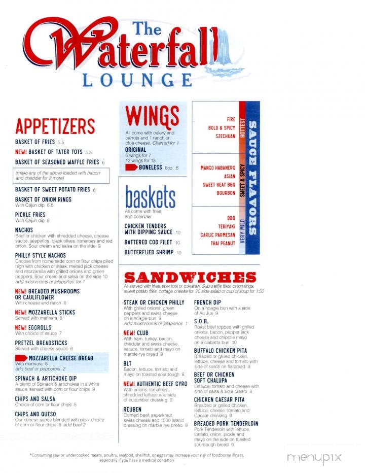 Waterfall Lounge - Omaha, NE menu_pic