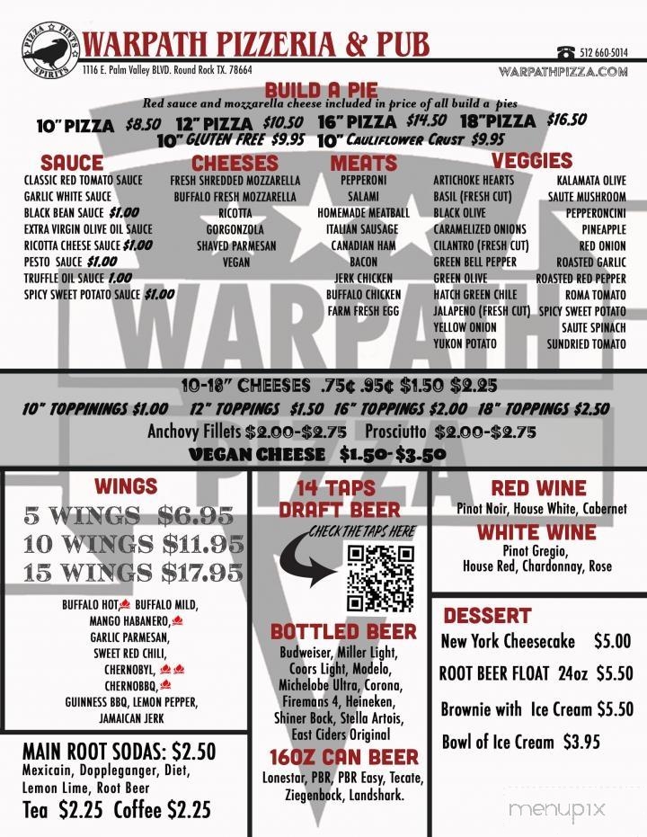 Warpath Pints and Pizza - Round Rock, TX