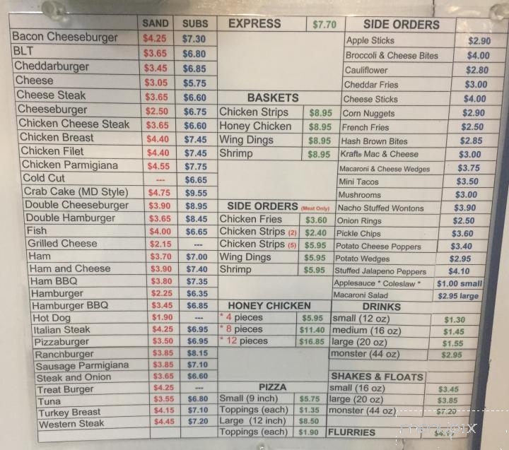 York Street Treat - Hanover, PA menu_pic