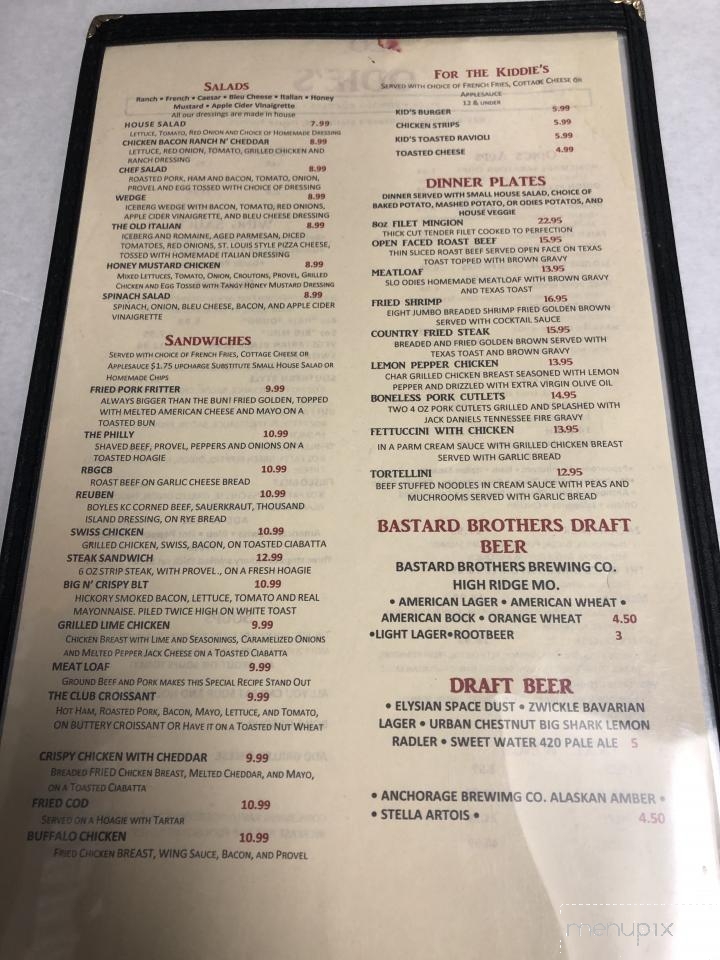 Slo Odie's - House Springs, MO menu_pic