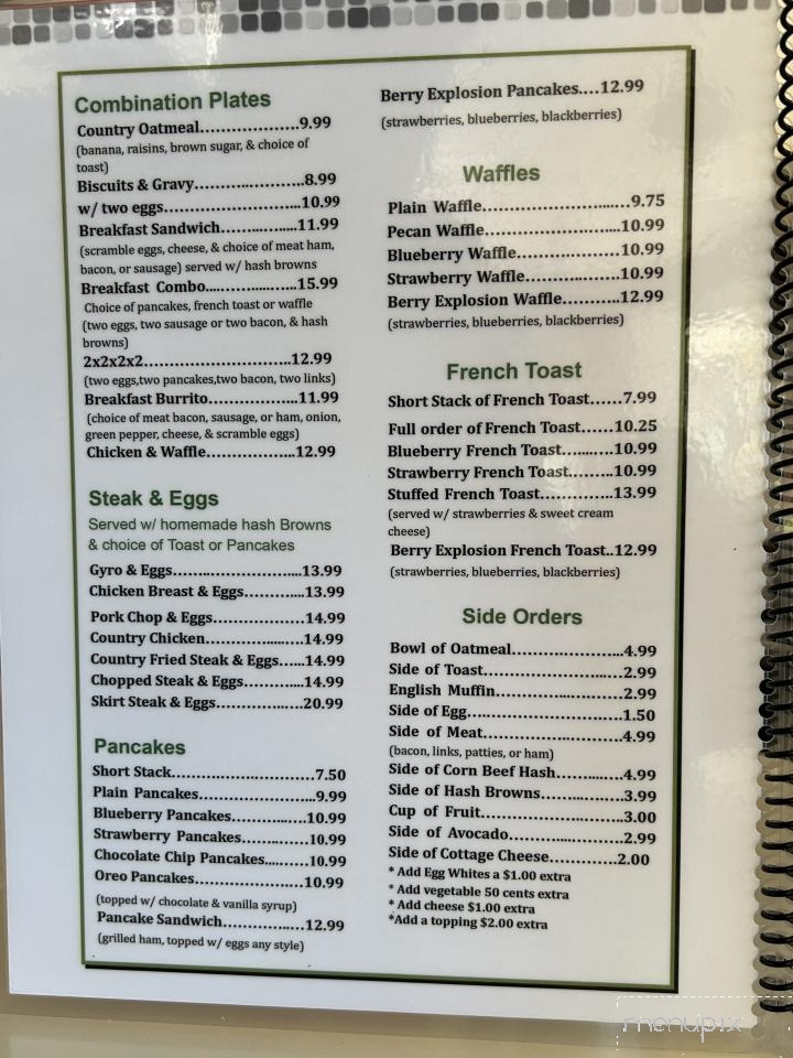 Willow Springs Family Restaurant - Willow Springs, IL menu_pic