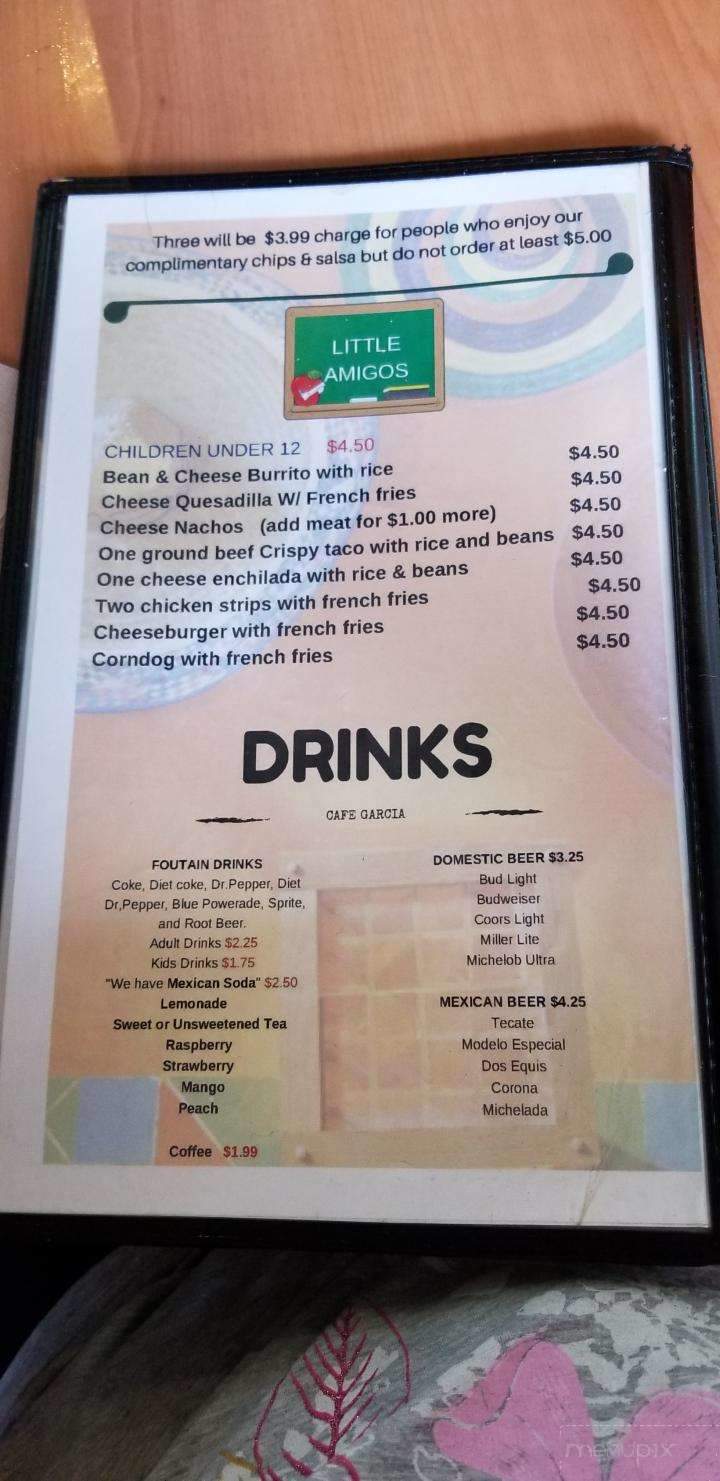 Cafe Garcia - Enid, OK menu_pic