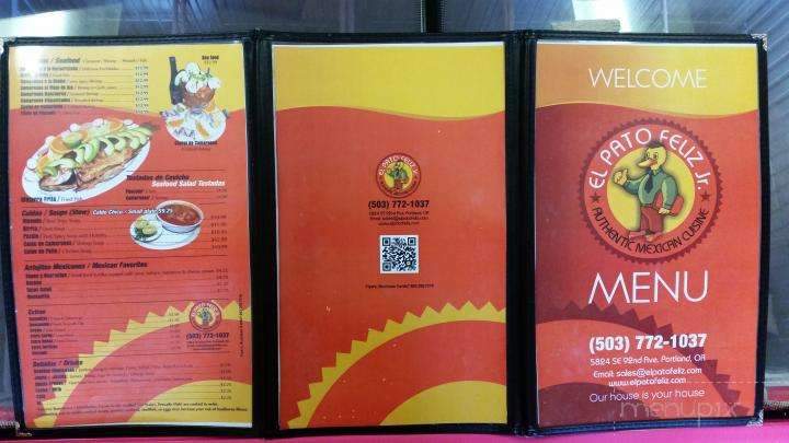El Pato Feliz - Portland, OR menu_pic