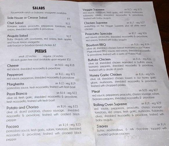 My Old Kentucky Foam - Georgetown, KY menu_pic
