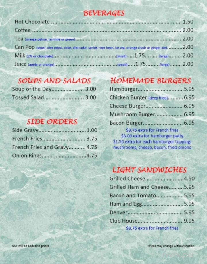 Mau Lam Restaurant - Vermilion, AB menu_pic