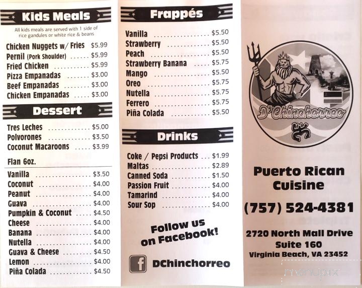 D'Chinchorreo - Virginia Beach, VA menu_pic