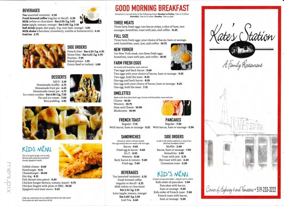 Kate's Station - Clinton, ON menu_pic