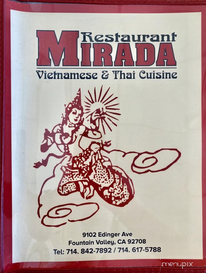 Mirada Restaurant - Fountain Valley, CA menu_pic