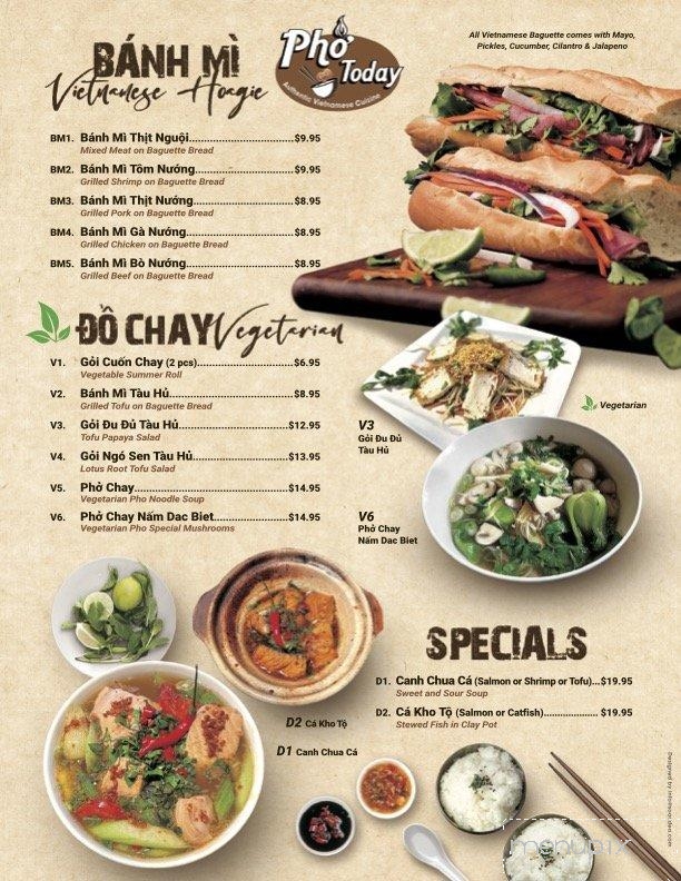 Pho Today Montgomery - Landsdale, PA menu_pic