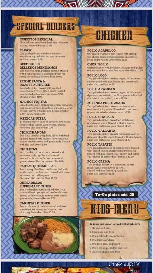 Mi Finca Mexican Restaurant - Wallace, NC menu_pic