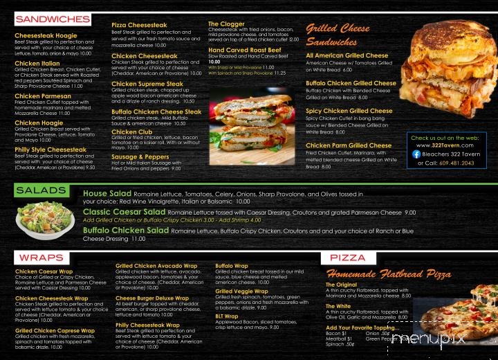 Bleachers Sports Bar - Folsom, NJ menu_pic