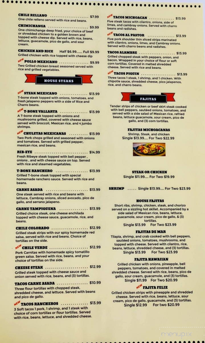 El Mariachi - Hazel Green, AL menu_pic