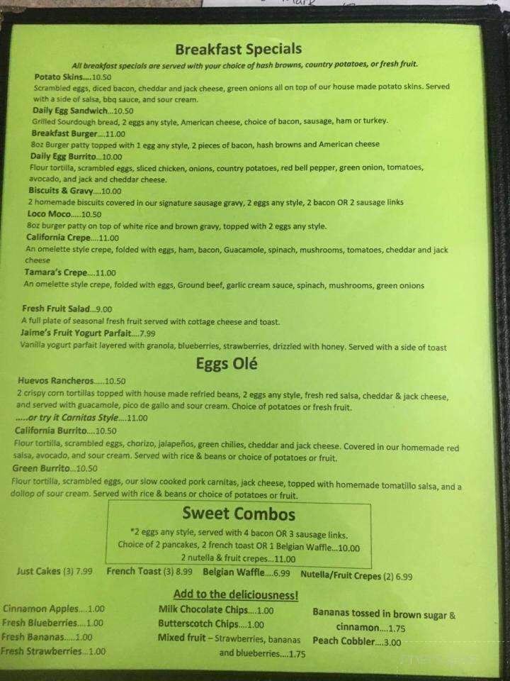 Daily Egg - Auburn, CA menu_pic