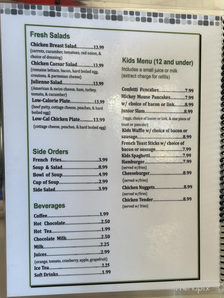 Willow Springs Family Restaurant - Willow Springs, IL menu_pic