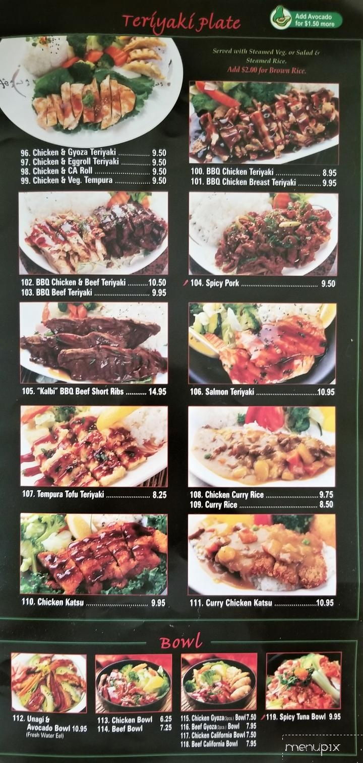 California Bowl Sushi Teriyaki - Simi Valley, CA menu_pic