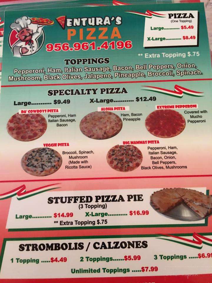 Ventura's Pizza - Pharr, TX menu_pic