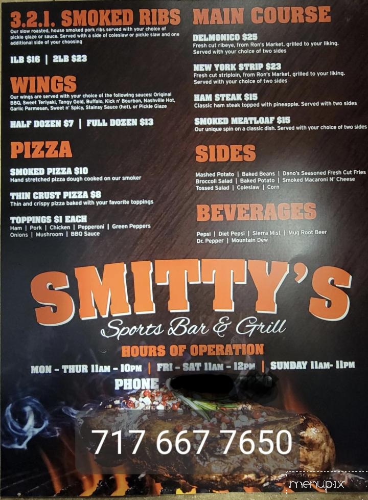 Smitty's Sports Bar and Grill - Milroy, PA menu_pic