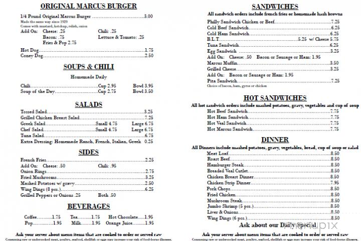 Marcus Hamburgers - Detroit, MI menu_pic