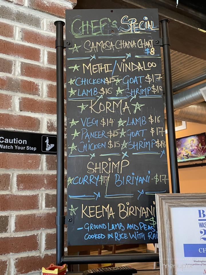 Masala Story - Washington, DC menu_pic
