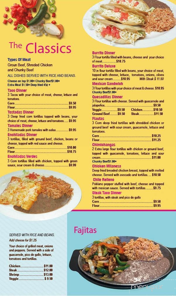 Si Senor - Riverview, MI menu_pic