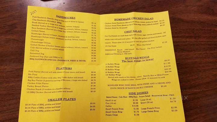 Hog Rock Bar-B-Q - Phenix City, AL menu_pic