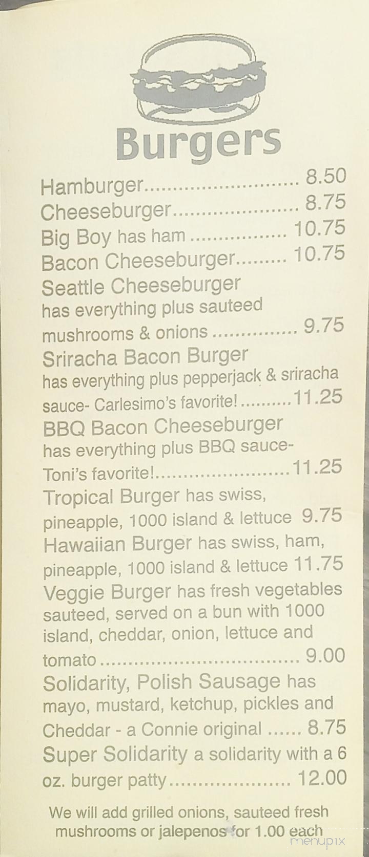 Burger Queen - Ketchikan, AK menu_pic