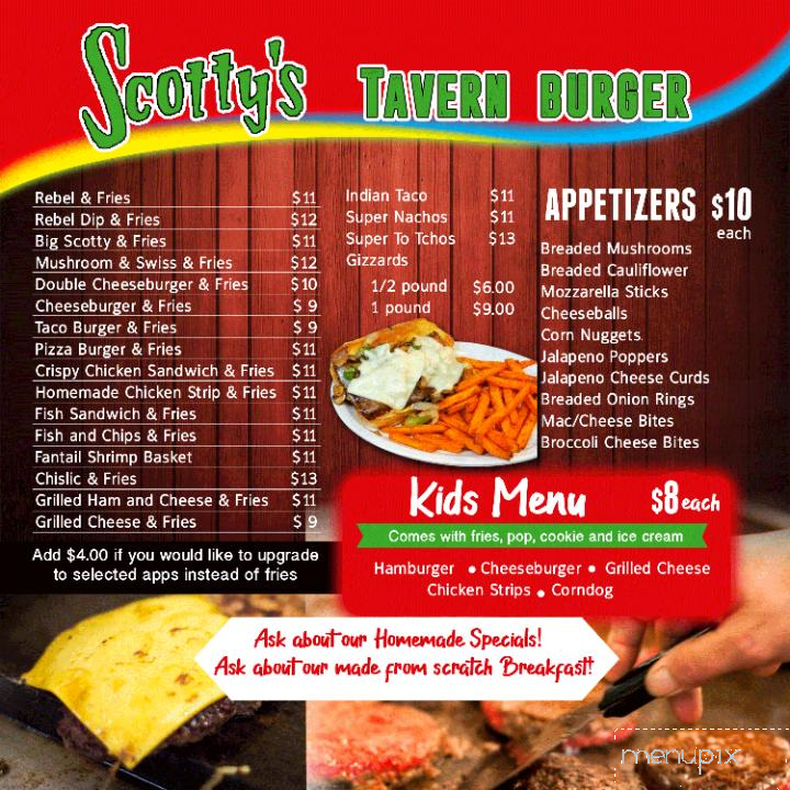 Scotty's Tavern & Burgers - Aberdeen, SD menu_pic