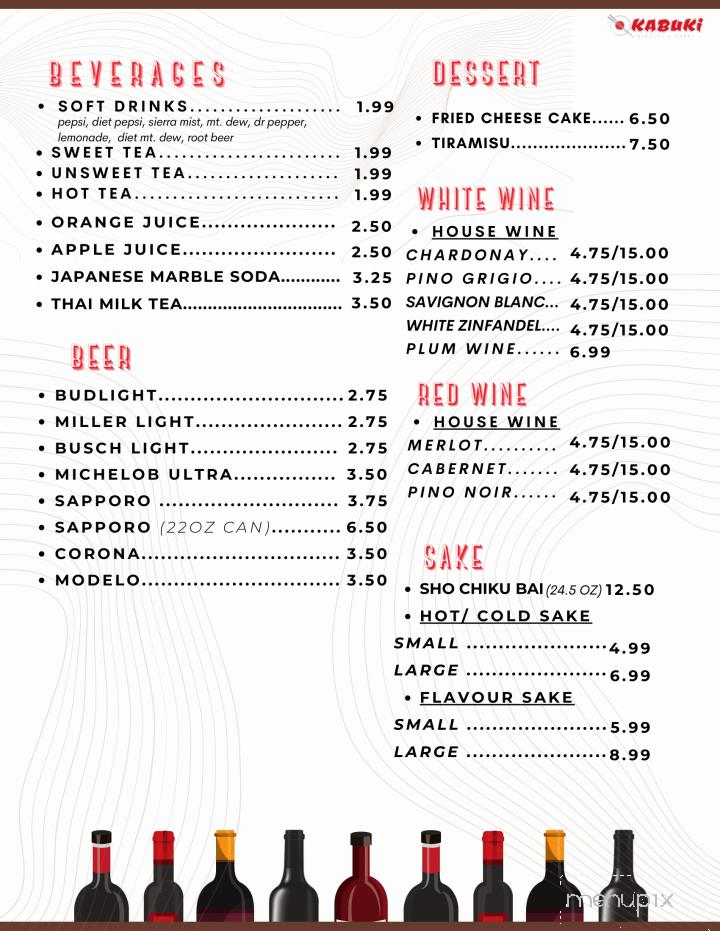 Kabuki Hibachi and Sushi - Winchester, IN menu_pic