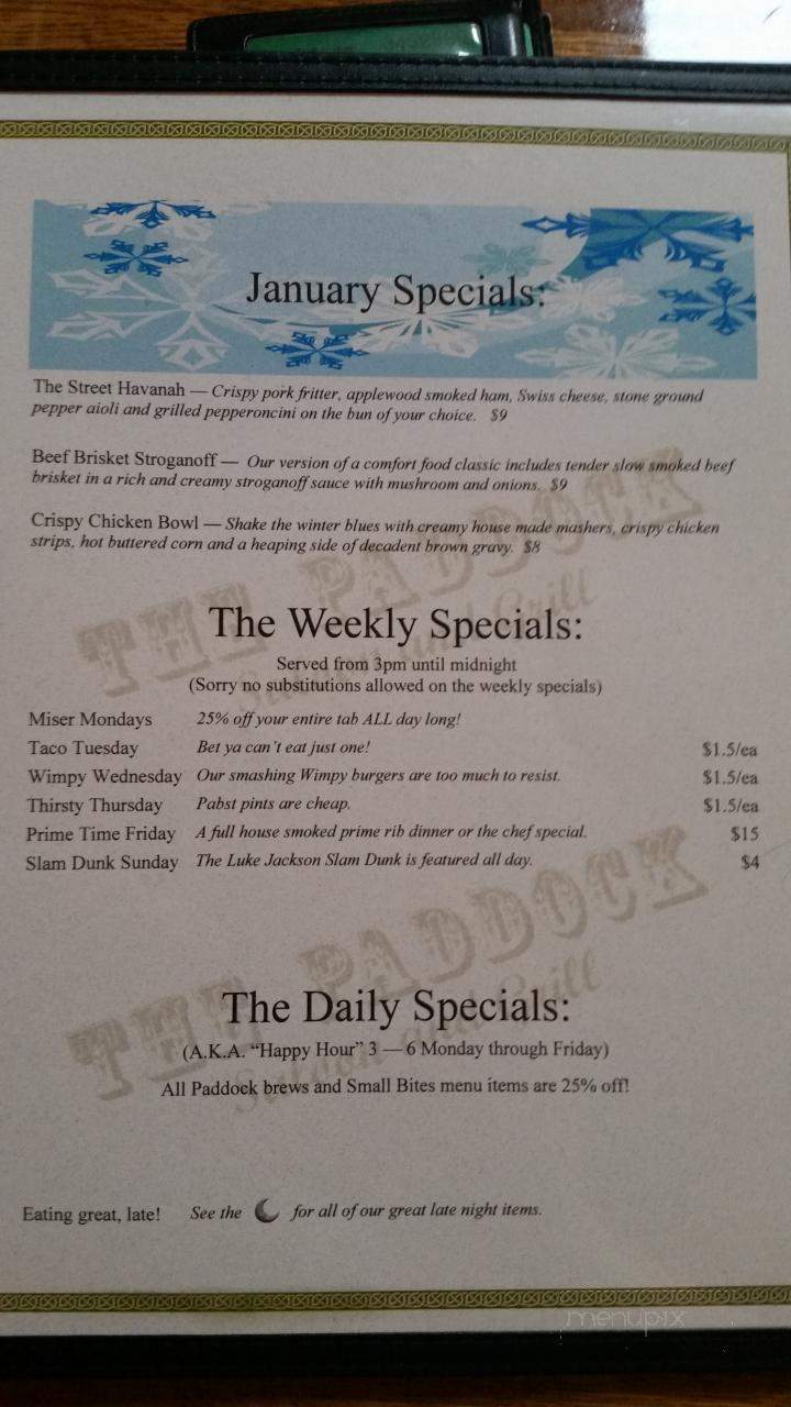 The Old Pad - Eugene, OR menu_pic