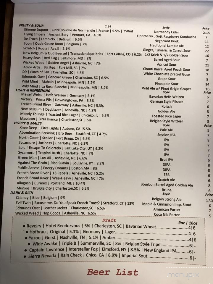 Accent on Wine - Summerville, SC menu_pic