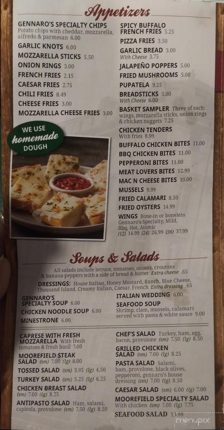 Gennaro's Italian Restaurant - Moorefield, WV menu_pic