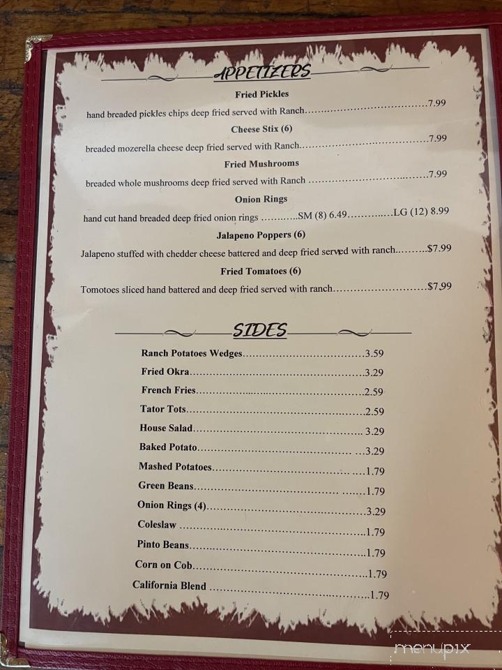 The Corral - Coleman, TX menu_pic