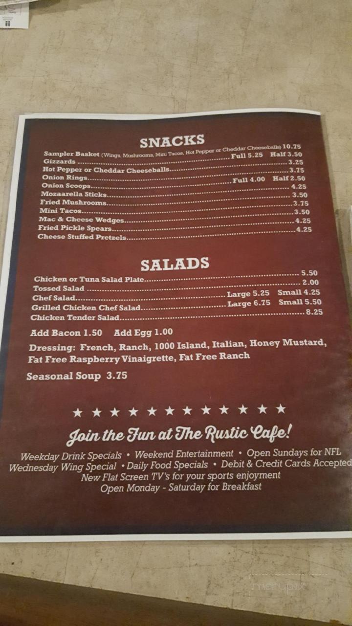 Rustic Cafe - Delphos, OH menu_pic
